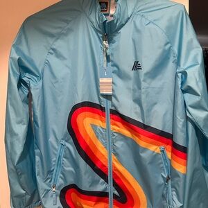 ALDI Men's Blue Windbreaker Jacket Large